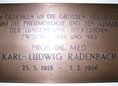 Ansicht Gedenktafel Karl-Ludwig Radenbach