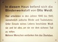 Ansicht Gedenktafel Blindenwerkstatt Otto Weidt - 1993