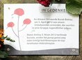 Ansicht Gedenktafel Burak Bektaş - 2016