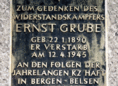 Ansicht Gedenktafel Ernst Grube