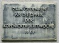 Ansicht Gedenktafel Köpenicker Blutwoche - 1987