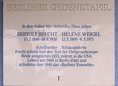 Ansicht Gedenktafel Bertolt Brecht und Helene Weigel - 1989