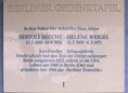 Ansicht Gedenktafel Bertolt Brecht und Helene Weigel - 1989