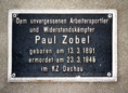 Ansicht Gedenktafel Paul Zobel