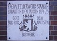 Ansicht Gedenktafel Freiwillige Feuerwehr Staaken