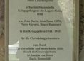 Ansicht Gedenktafel Lourdesgrotte