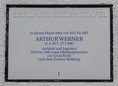Ansicht Gedenktafel Arthur Victor Hugo Werner - 1994
