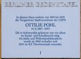 Ansicht Gedenktafel Ottilie Pohl - 1989