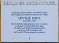 Ansicht Gedenktafel Ottilie Pohl - 1989