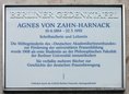 Ansicht Gedenktafel Agnes von Zahn-Harnack - 2010