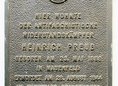 Ansicht Gedenktafel Heinrich Preuß - 1950