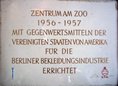 Ansicht Gedenktafel Zentrum am Zoo