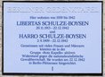 Ansicht Gedenktafel Libertas und Harro Schulze-Boysen - 1989
