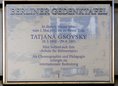 Ansicht Gedenktafel Tatjana Gsovsky
