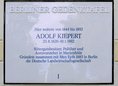 Ansicht Gedenktafel Adolf Kiepert - 1989