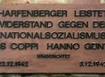 Ansicht Gedenktafel Hans Coppi; Hans (Hanno) Günther - 1984