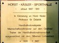 Ansicht Gedenktafel Horst Käsler