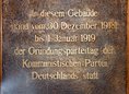 Ansicht Gedenktafel Gründung der KPD - 1963