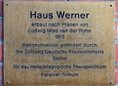 Ansicht Gedenktafel Haus Werner