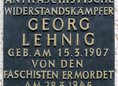 Ansicht Gedenktafel Georg Lehnig - 1950