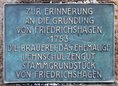 Ansicht Gedenktafel Gründung Friedrichshagens