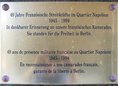 Ansicht Gedenktafel Französische Streitkräfte im Quartier … - 1998