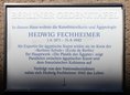 Ansicht Gedenktafel Hedwig Fechheimer - 2015
