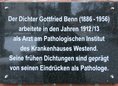 Ansicht Gedenktafel Gottfried Benn
