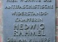 Ansicht Gedenktafel Hedwig Rahmel - 1976