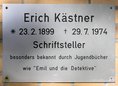 Ansicht Gedenktafel Erich Kästner
