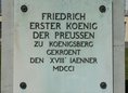 Ansicht Gedenktafel Friedrich I.