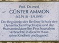 Ansicht Gedenktafel Günter Ammon