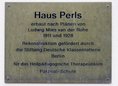 Ansicht Gedenktafel Haus Perls