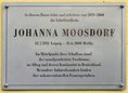 Ansicht Gedenktafel Johanna Moosdorf - 2006