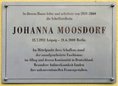 Ansicht Gedenktafel Johanna Moosdorf - 2006