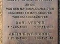 Ansicht Gedenktafel Karl Vesper - Arthur Weisbrodt - Johann … - 2009