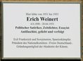 Ansicht Gedenktafel Erich Weinert - 2003