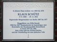 Ansicht Gedenktafel Klaus Schütz - 2014