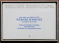 Ansicht Gedenktafel Werner Sombart
