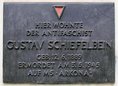 Ansicht Gedenktafel Gustav Schiefelbein - 1956