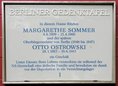 Ansicht Gedenktafel Margarethe Sommer und Otto Ostrowski - 2006