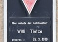 Ansicht Gedenktafel Wilhelm (Willi) Tietze - 1952