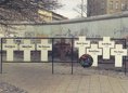 Ansicht Gedenktafel Kreuze für die Opfer der Berliner Mauer