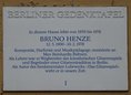 Ansicht Gedenktafel Bruno Henze - 1991