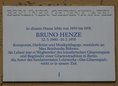 Ansicht Gedenktafel Bruno Henze - 1991