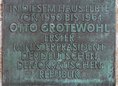 Ansicht Gedenktafel Otto Grotewohl