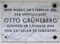 Ansicht Gedenktafel Otto Grüneberg - 1953