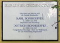 Ansicht Gedenktafel Karl und Dietrich Bonhoeffer - 1988
