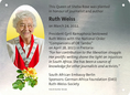 Ansicht Gedenktafel Ruth Weiss - 2023