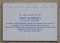 Ansicht Gedenktafel Max Alsberg
